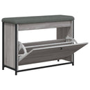 vidaXL szürke sonoma színű cipőpad lehajtható fiókkal 82x32x56 cm