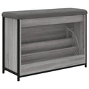 vidaXL szürke sonoma színű cipőpad lehajtható fiókkal 82x32x56 cm