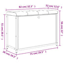 vidaXL szürke sonoma színű cipőpad lehajtható fiókkal 82x32x56 cm