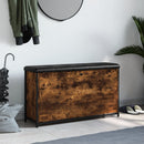 vidaXL füstös tölgy színű cipőpad lehajtható fiókkal 102x32x56 cm