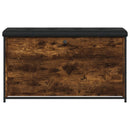 vidaXL füstös tölgy színű cipőpad lehajtható fiókkal 102x32x56 cm