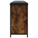 vidaXL füstös tölgy színű cipőpad lehajtható fiókkal 102x32x56 cm