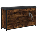 vidaXL füstös tölgy színű cipőpad lehajtható fiókkal 102x32x56 cm