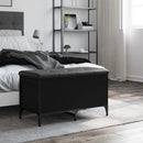 vidaXL fekete szerelt fa tárolópad 82 x 42 x 45 cm