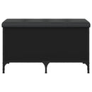 vidaXL fekete szerelt fa tárolópad 82 x 42 x 45 cm