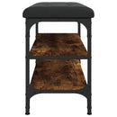 vidaXL füstös tölgy színű szerelt fa cipőtároló pad 62 x 32 x 47 cm