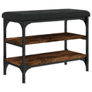 vidaXL füstös tölgy színű szerelt fa cipőtároló pad 62 x 32 x 47 cm