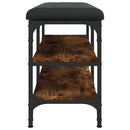 vidaXL füstös tölgy színű szerelt fa cipőtároló pad 82 x 32 x 47 cm