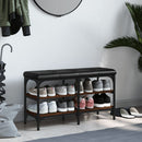 vidaXL barna tölgy színű szerelt fa cipőtároló pad 82 x 32 x 47 cm