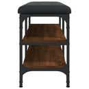 vidaXL barna tölgy színű szerelt fa cipőtároló pad 82 x 32 x 47 cm