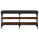 vidaXL füstös tölgy színű szerelt fa cipőtároló pad 102 x 32 x 47 cm