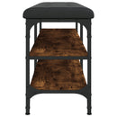 vidaXL füstös tölgy színű szerelt fa cipőtároló pad 102 x 32 x 47 cm