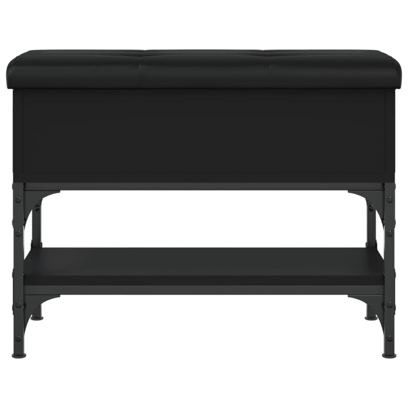 vidaXL fekete szerelt fa cipőtároló pad 62 x 32 x 45 cm