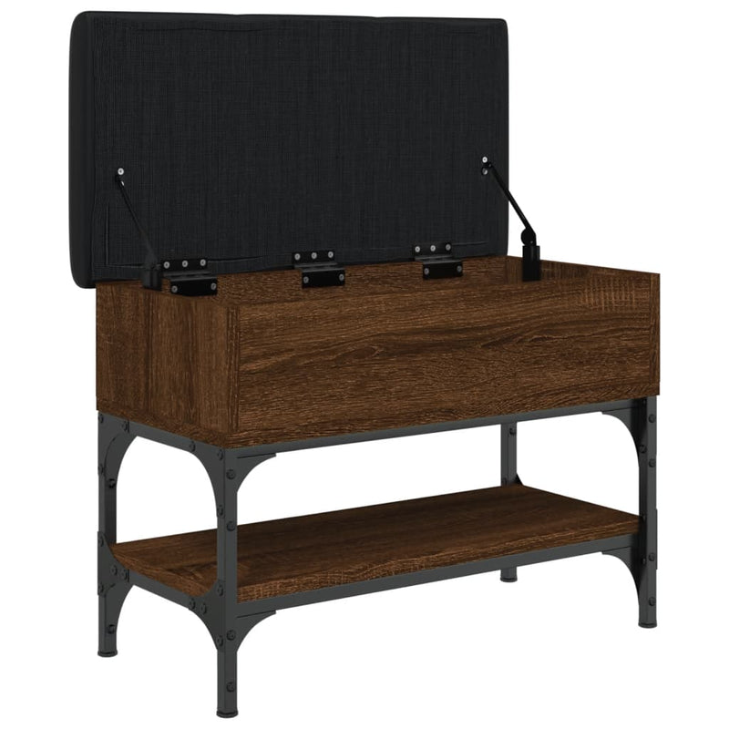 vidaXL barna tölgy színű szerelt fa cipőtároló pad 62 x 32 x 45 cm