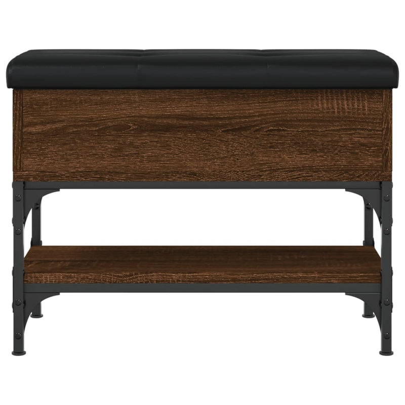 vidaXL barna tölgy színű szerelt fa cipőtároló pad 62 x 32 x 45 cm