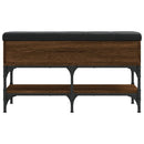 vidaXL barna tölgy színű szerelt fa cipőtároló pad 82 x 32 x 45 cm