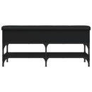 vidaXL fekete szerelt fa cipőtároló pad 102 x 32 x 45 cm