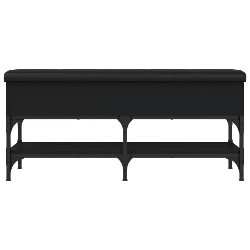 vidaXL fekete szerelt fa cipőtároló pad 102 x 32 x 45 cm
