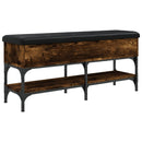 vidaXL füstös tölgy színű szerelt fa cipőpad 102 x 32 x 45 cm