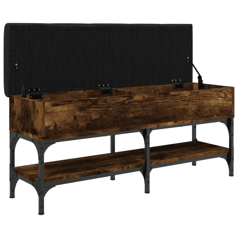 vidaXL füstös tölgy színű szerelt fa cipőpad 102 x 32 x 45 cm