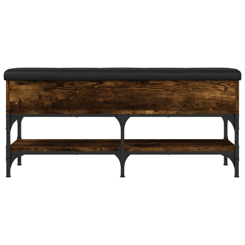 vidaXL füstös tölgy színű szerelt fa cipőpad 102 x 32 x 45 cm