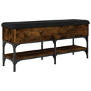 vidaXL füstös tölgy színű szerelt fa cipőpad 102 x 32 x 45 cm