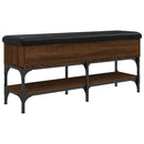 vidaXL barna tölgy színű szerelt fa cipőtároló pad 102 x 32 x 45 cm