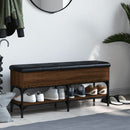 vidaXL barna tölgy színű szerelt fa cipőtároló pad 102 x 32 x 45 cm