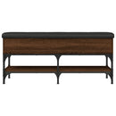 vidaXL barna tölgy színű szerelt fa cipőtároló pad 102 x 32 x 45 cm