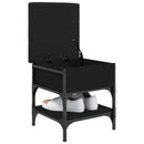 vidaXL fekete szerelt fa cipőtároló pad 42 x 42 x 45 cm