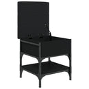 vidaXL fekete szerelt fa cipőtároló pad 42 x 42 x 45 cm