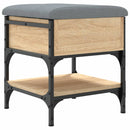 vidaXL sonoma tölgy színű szerelt fa cipőtároló pad 42 x 42 x 45 cm