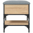 vidaXL sonoma tölgy színű szerelt fa cipőtároló pad 42 x 42 x 45 cm