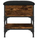 vidaXL füstös tölgy színű szerelt fa cipőtároló pad 42 x 42 x 45 cm