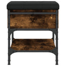 vidaXL füstös tölgy színű szerelt fa cipőtároló pad 42 x 42 x 45 cm