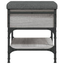 vidaXL szürke sonoma színű szerelt fa cipőtároló pad 42 x 42 x 45 cm