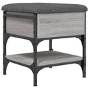 vidaXL szürke sonoma színű szerelt fa cipőtároló pad 42 x 42 x 45 cm