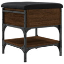 vidaXL barna tölgy színű szerelt fa cipőtároló pad 42 x 42 x 45 cm