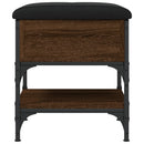 vidaXL barna tölgy színű szerelt fa cipőtároló pad 42 x 42 x 45 cm