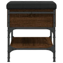 vidaXL barna tölgy színű szerelt fa cipőtároló pad 42 x 42 x 45 cm