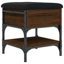 vidaXL barna tölgy színű szerelt fa cipőtároló pad 42 x 42 x 45 cm