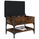 vidaXL füstös tölgy színű szerelt fa cipőpad 62 x 42 x 45 cm