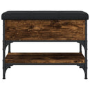 vidaXL füstös tölgy színű szerelt fa cipőpad 62 x 42 x 45 cm