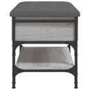 vidaXL szürke sonoma színű szerelt fa cipőtároló pad 62 x 42 x 45 cm