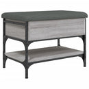 vidaXL szürke sonoma színű szerelt fa cipőtároló pad 62 x 42 x 45 cm