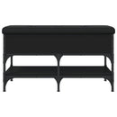 vidaXL fekete szerelt fa cipőtároló pad 82 x 42 x 45 cm