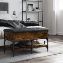 vidaXL füstös tölgy színű szerelt fa cipőtároló pad 82 x 42 x 45 cm