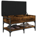 vidaXL füstös tölgy színű szerelt fa cipőtároló pad 82 x 42 x 45 cm