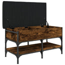 vidaXL füstös tölgy színű szerelt fa cipőtároló pad 82 x 42 x 45 cm