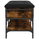 vidaXL füstös tölgy színű szerelt fa cipőtároló pad 82 x 42 x 45 cm